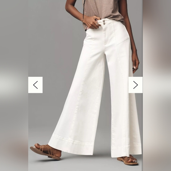 SOLDThe McKinley Regenerative Cotton Corset Wide-Leg Pants by Pilcro - Picture 3 of 7